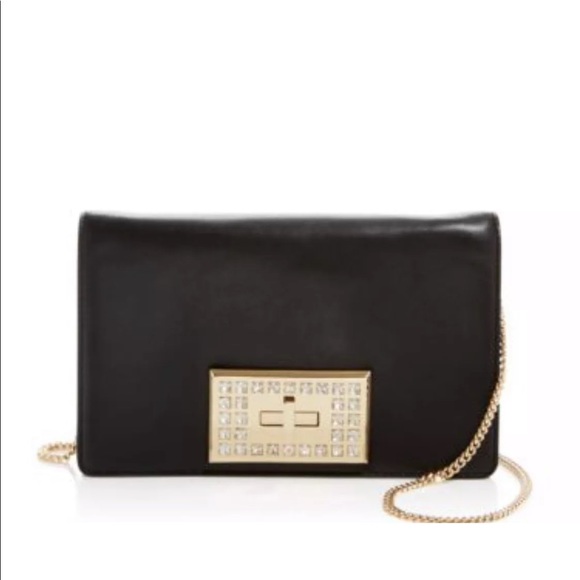 Michael Kors Ellie Medium Clutch  Bag Black - Picture 1 of 7